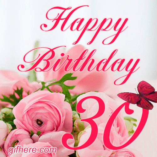 30 Years Happy Birthday Card for Her