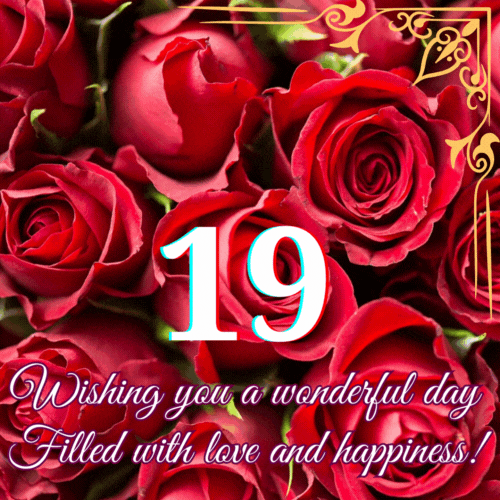 Animated 19th Birthday - Wishing you a wonderful