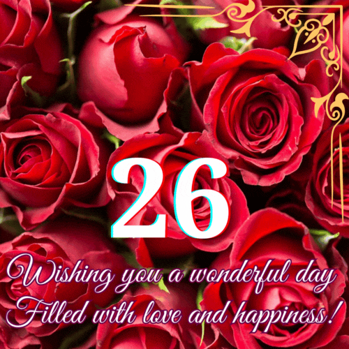 Animated 26th Birthday - Wishing you a wonderful