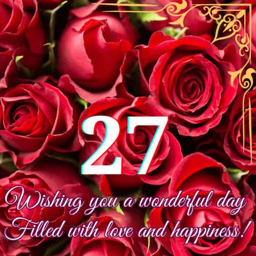 Animated 27th Birthday - Wishing you a wonderful