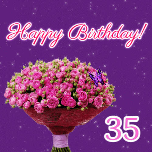 Happy 35th Birthday - Greeting Card