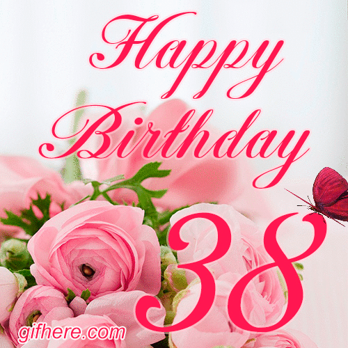 38 Years Happy Birthday Card for Her