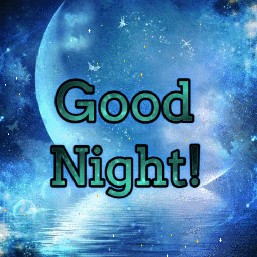 Good Night - Blue moon animated gif