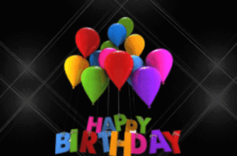 Happy Birthday animated GIF with balloons for a great guy