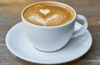 Good morning animated GIF with coffee cup and heart foam