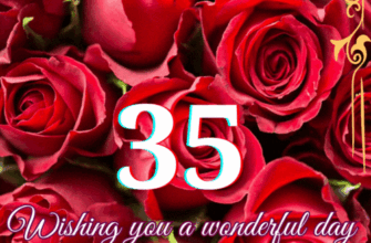 Happy 35th Birthday Roses GIF Card