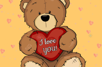 I Love You Bear and Heart GIF