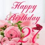 27 Years Happy Birthday GIF for Her