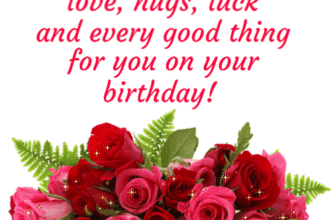 Happy Birthday Wishes GIF With Roses
