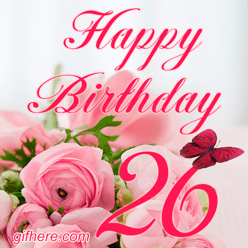 26 Years Happy Birthday GIF for Her