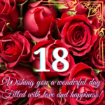 18 Years Birthday Greeting Card Animation
